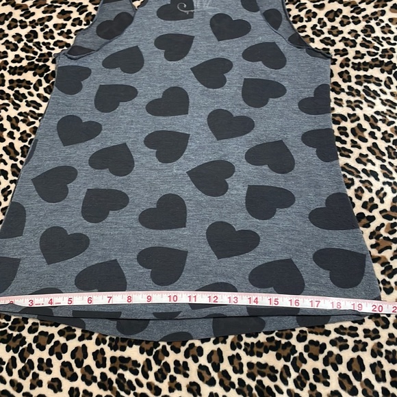 FRIDA KAHLO Tank Top Stretch Heart Grey Large Handmade Heart Mexican Latinx LA - Picture 8 of 13